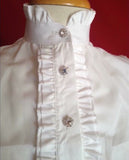 Gallery Equine Show Stoppers Ruffle bib white