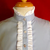 Gallery Equine Show Stoppers Ruffle bib blue and white